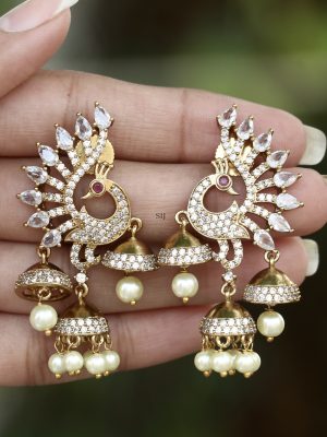 Imitation Peacock Jhumkas