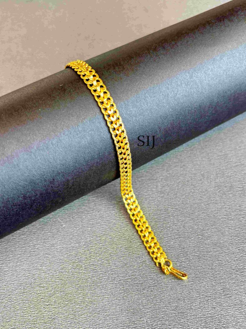 Imitation Gold Plated Thick Circle Pattern Bracelet