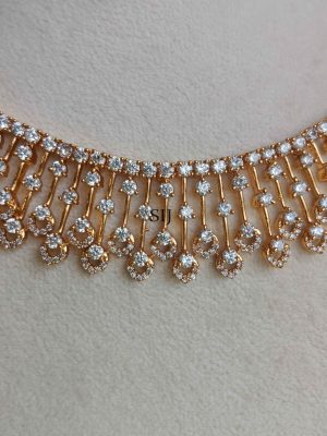 Imitation Gold Plated Diamond Design Necklace