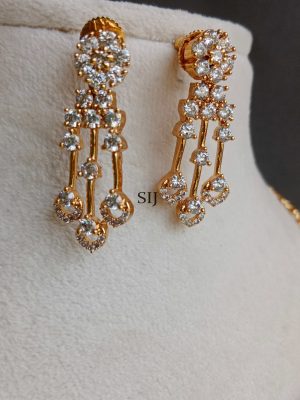 Imitation Gold Plated Diamond Design Necklace