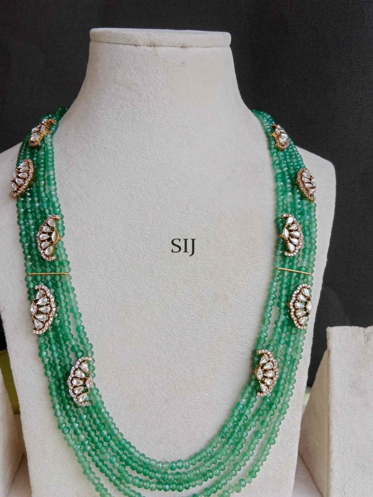 Imitation Green Beads Necklace Set