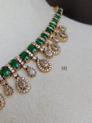 Imitation Emerald Victorian Necklace