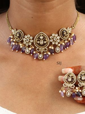 Imitation AD Stones With Pearl Necklace