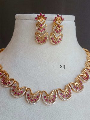 Imitation U Shaped Design Necklace Set