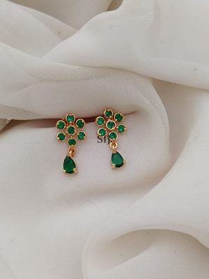 Imitation Emerald Green Stones Earrings