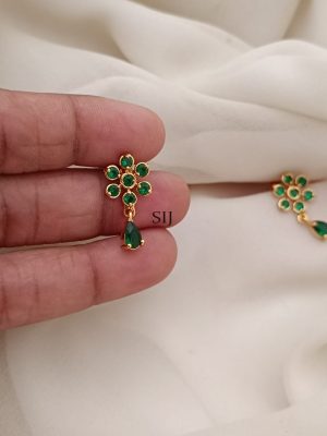 Imitation Emerald Green Stones Earrings