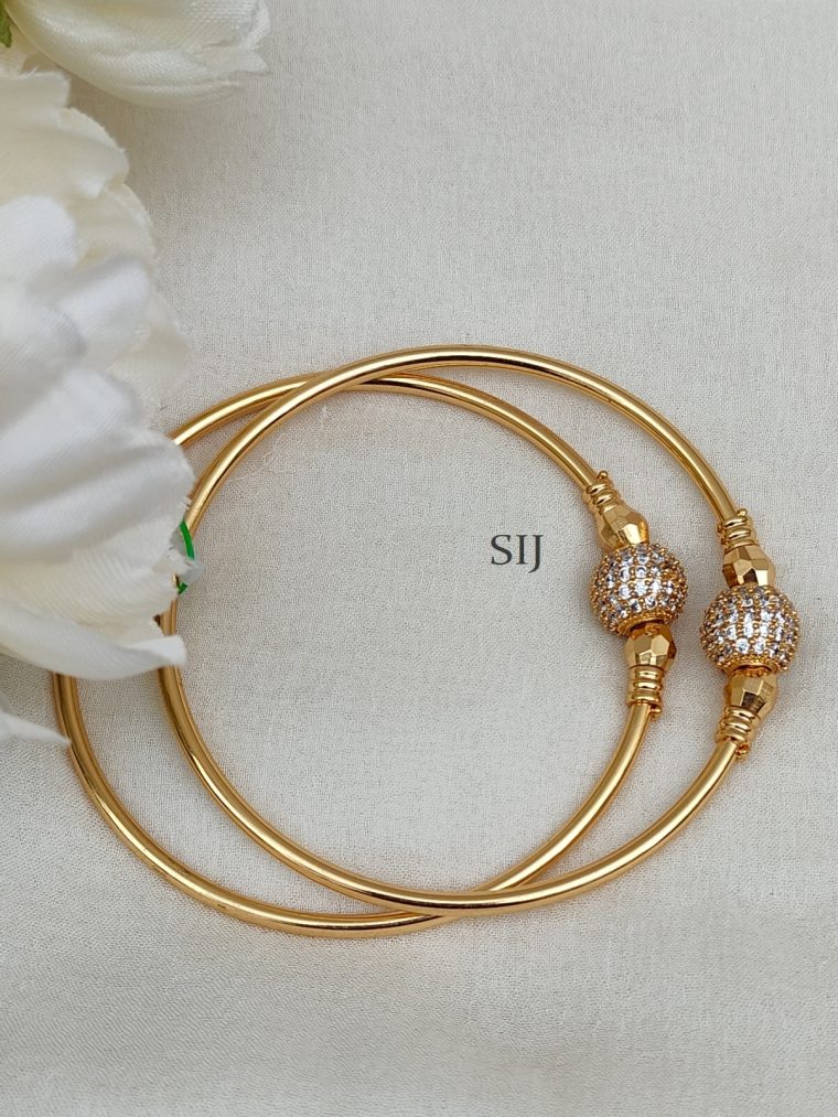 Artificial White Stones Ball Bangles