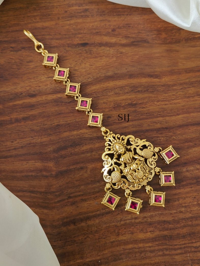 Antique Lakshmi Ruby Stones Tikka