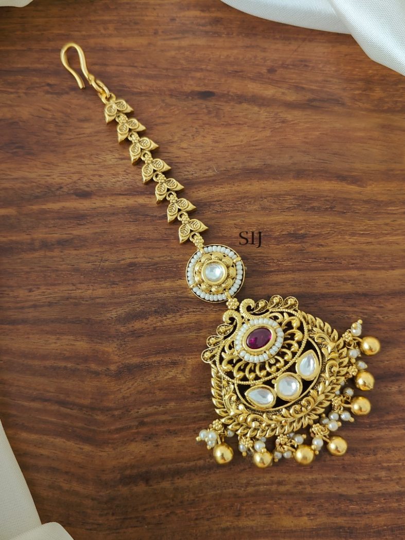 Traditional Ruby Stones Bridal Tikka