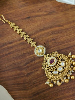 Traditional Ruby Stones Bridal Tikka