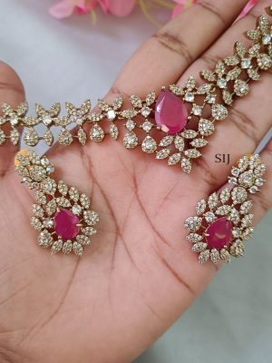 Traditional White And Pink Necklace