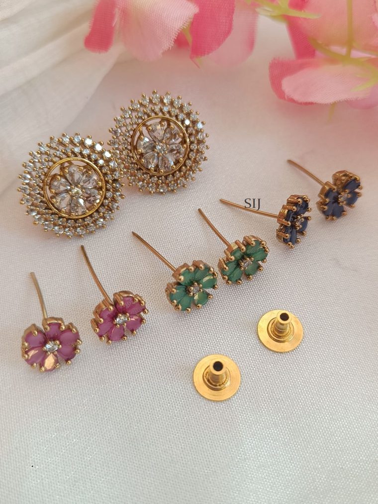 Imitation AD Stones Interchangeable Ear Studs