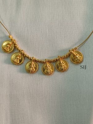 Imitation Invisible Coin Lakshmi Necklace Set