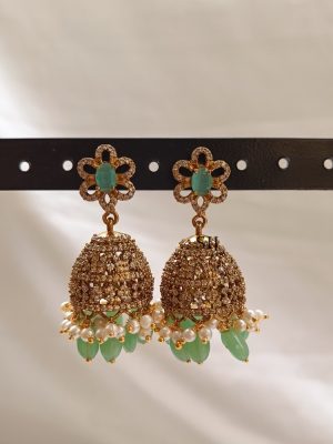 Imitation AD Stones Jhumkas