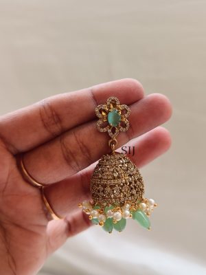 Imitation AD Stones Jhumkas