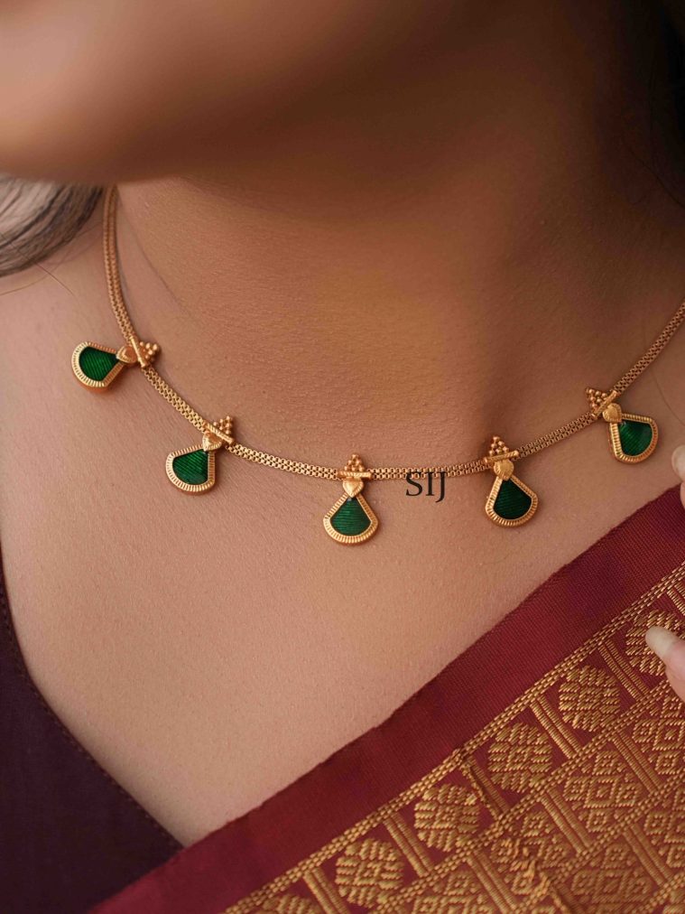 Imitation Kerala Style Palakka Necklace Set