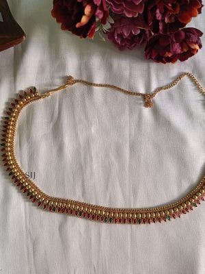 Artificial Mango Shaped Stones Studded with Hip Chain