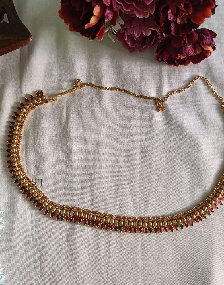 Artificial Mango Shaped Stones Studded with Hip Chain