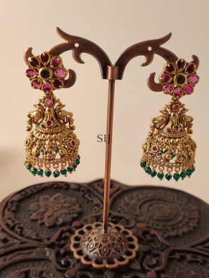 Beaded Drop Traditional Nakshi Jhumkas