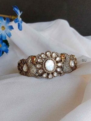 Dual Peacock Victorian Kada Bracelet