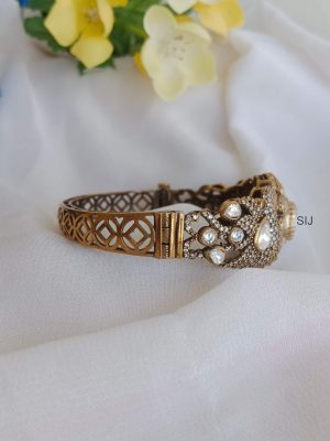 Dual Peacock Victorian Kada Bracelet