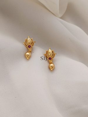 Gold Plated Flower Design Earrings