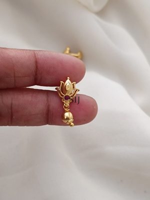 Gold Plated Flower Design Earrings