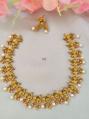 Gold Plated Sangu Pattern Necklace