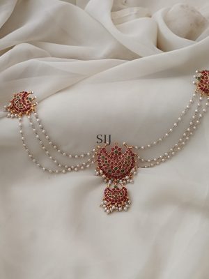 Half Moon Design Layered Pearl Jadabillai