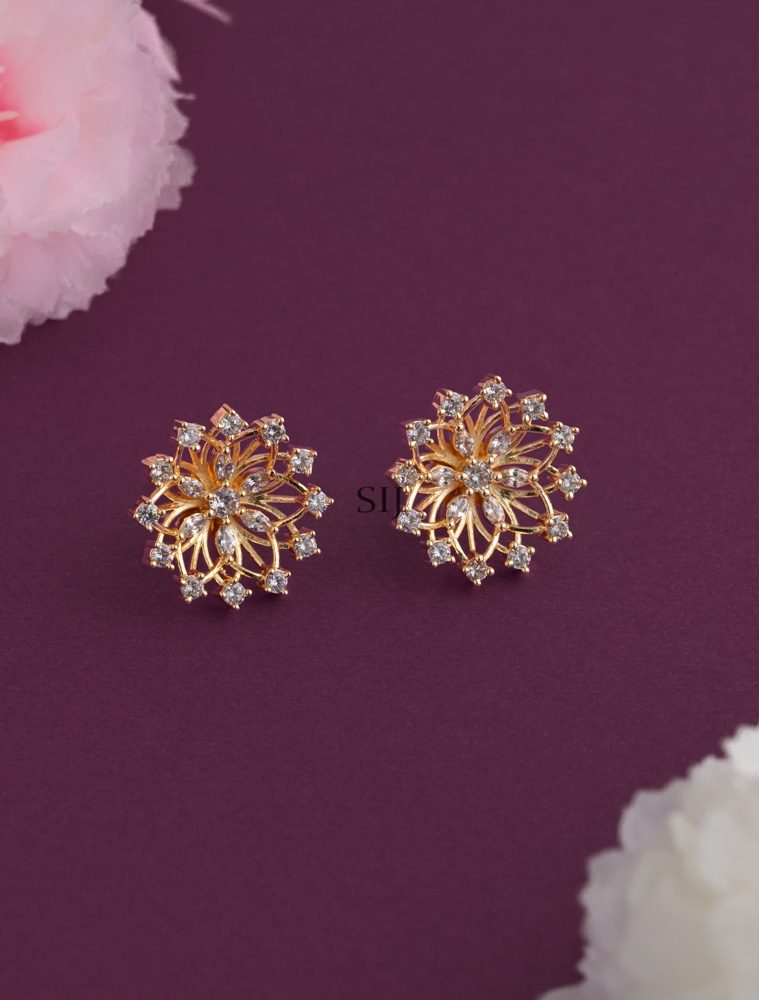 Imitation CZ Stones Ear Studs