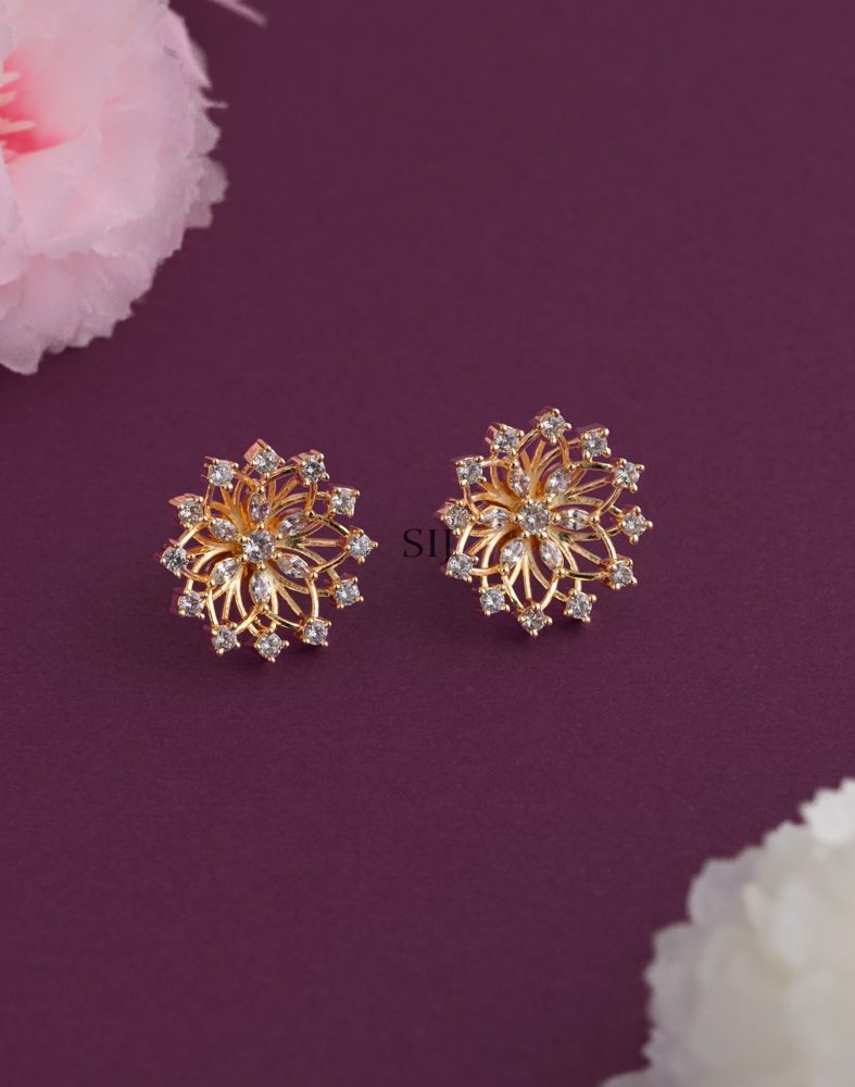 Imitation CZ Stones Ear Studs