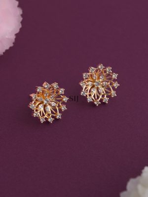 Imitation CZ Stones Ear Studs