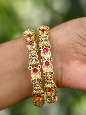 Imitation Ruby &AD Stone Bangles