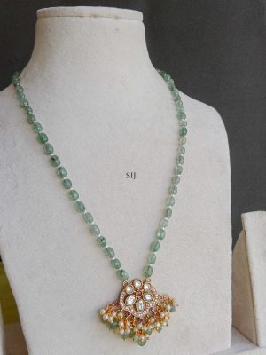 Jadau Pendant Aventurine Beaded Chain