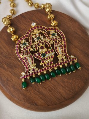 Lalitha Parameswari Kemp Pendant Chain