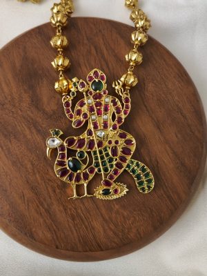 Lord Murugan Kemp Pendant Chain