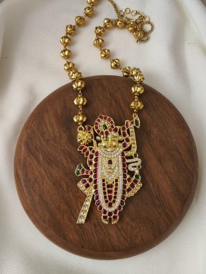 Lord Shrinathji Kemp Pendant Chain