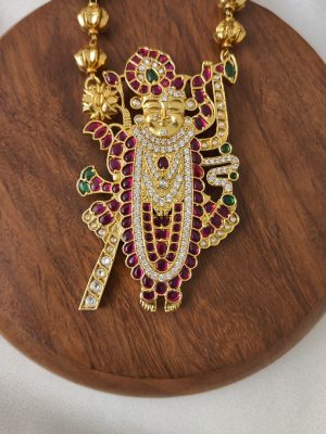 Lord Shrinathji Kemp Pendant Chain