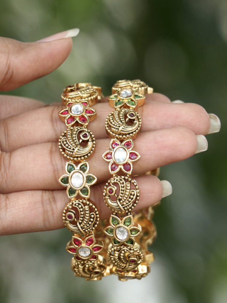 Peacock Design Chandni Kemp Bangles