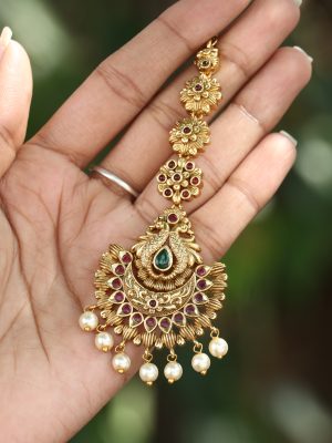 Pearl Drop Flower Design Raga Tikka