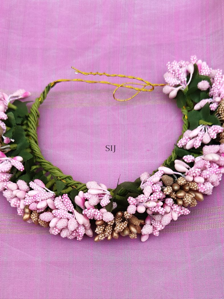 Pink &Gold Color Flower Arch