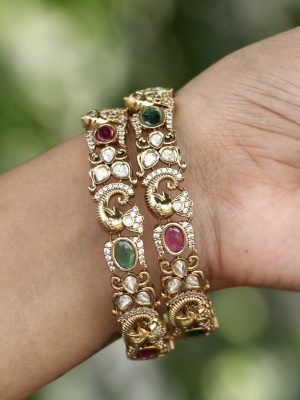 Puja Pankhuri Gold Finish Bangles