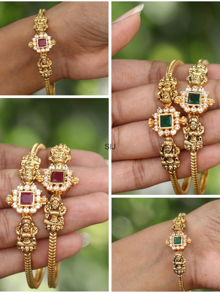 Rivaayat Gold Finish Kada Bangles