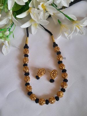 Black Thread Nakshi Necklace Set