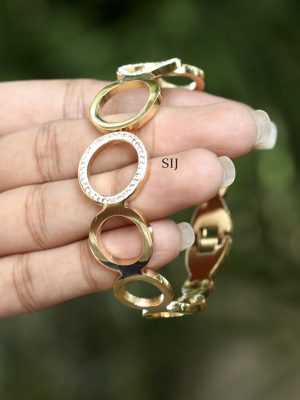 Anti Tarnish Multiple Circle White AD Stones Bracelet