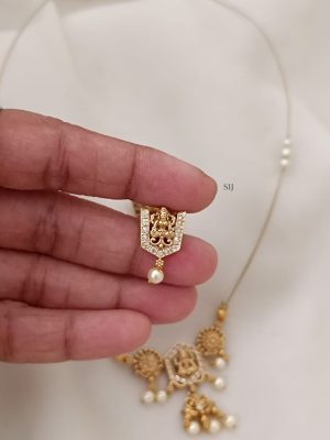 Temple Lakshmi Pendant Invisible Necklace