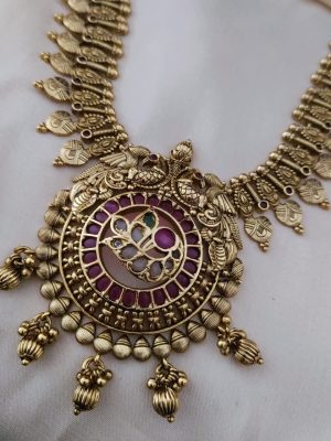 Antique Heart Shape Peacock Necklace Set