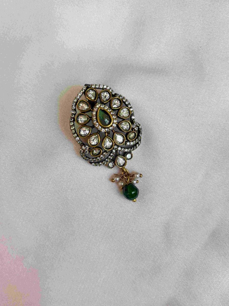 Imitation Victorian Pendant with Bead and Pearl Droped