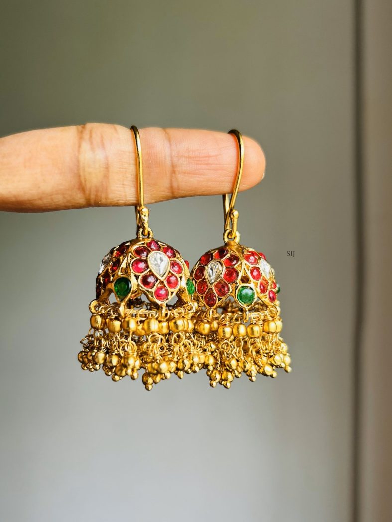 Kemp Golden Drop Hook Jhumkas