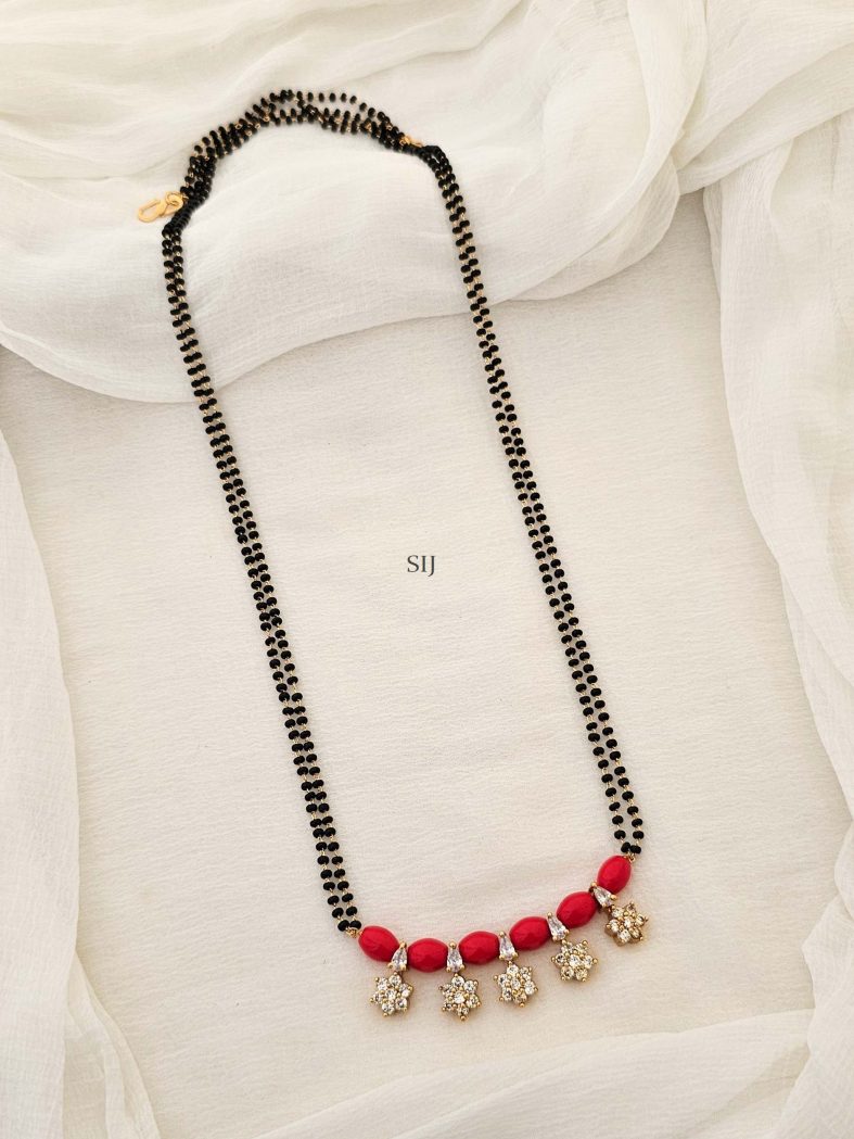 Layered Mangalsutra with Coral Beads